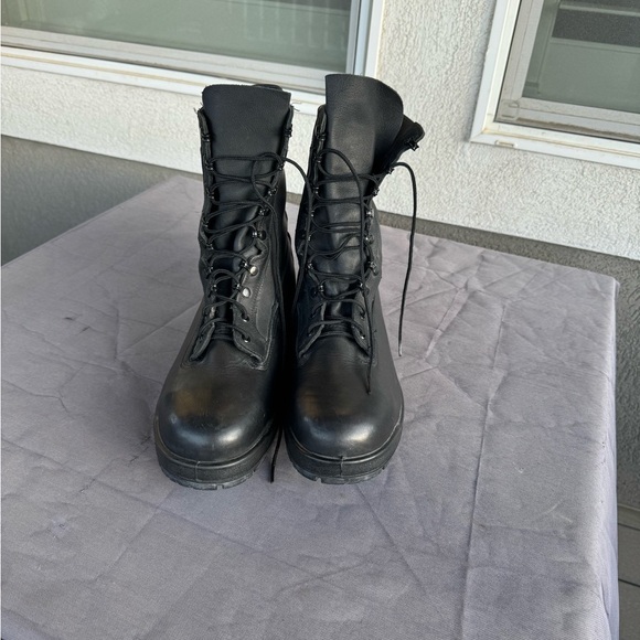 Black Leather Men's Boots size 13 - Picture 4 of 9